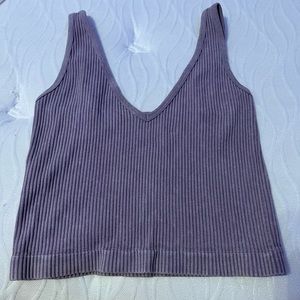 Aura ribbed tank top